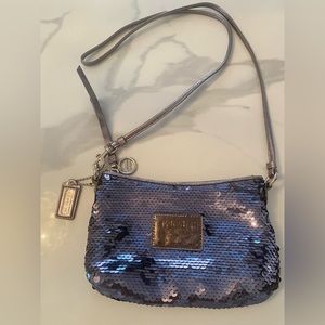 Coach Sequin cross body purse gently used